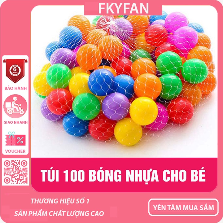 Combo 100 quả bóng nhựa mềm cho bé BN10