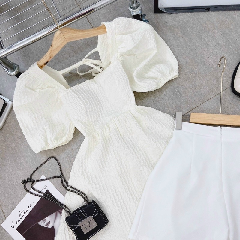 ❤️Set áo bbd cutout lưng + short❤️