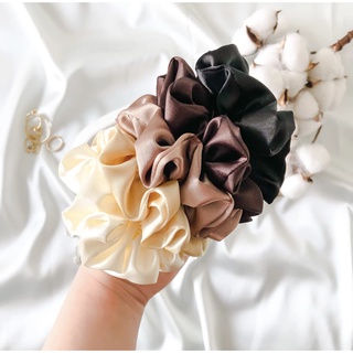 Scrunchies Trơn Vải Lụa Nhiều Màu