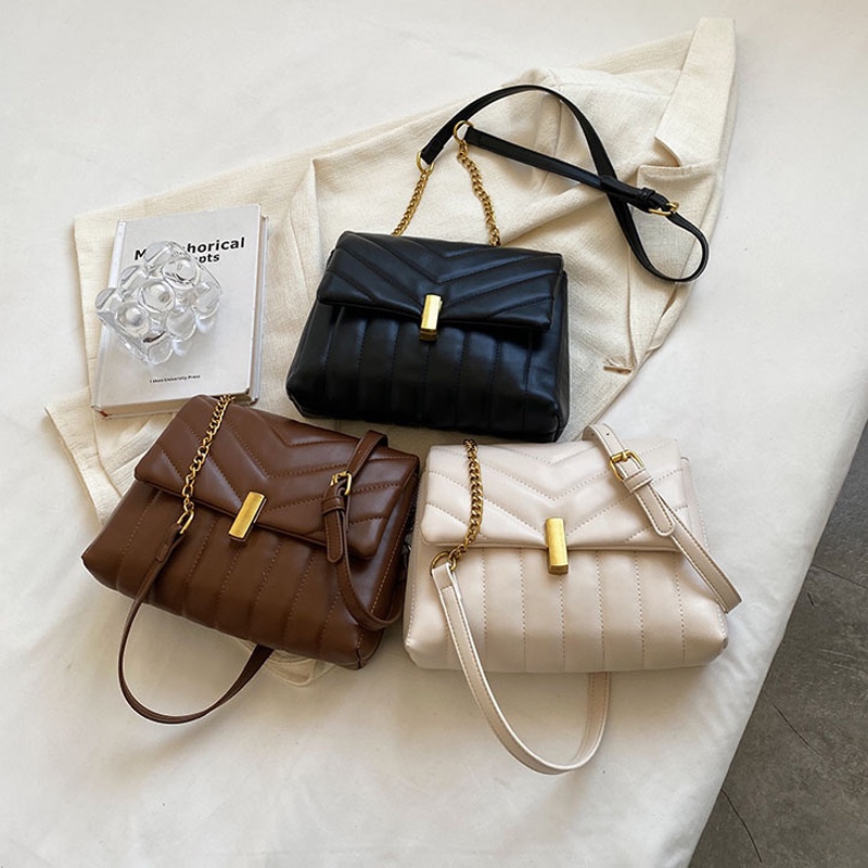 Túi đeo chéo IELGY màu sắc đơn giản phong cách retro cho nữ