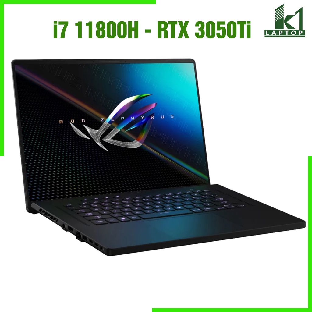 [Mới 100%] Laptop Gaming ASUS ROG Zephyrus M16 GU603 Core i7 11800H RTX 3050Ti 144Hz 100% sRGB