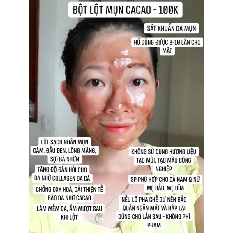 Bột lột mụn cacao Sóc Con