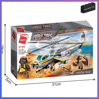 Bộ Lắp Ghép Đồ Chơi Lego Quân Sự Cho Trẻ Từ 6 Tuổi Qman 1719 Máy Bay Trực Thăng Chiến Cơ 280 Mảnh Ghép
