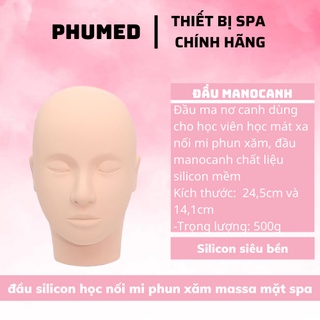 Đầu canh silicon học nối mi phun xăm massa mặt spa