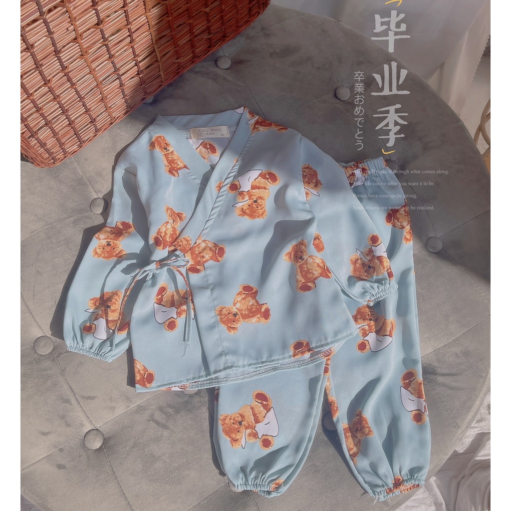 Bộ Pijama Lụa Mango Yakuta Dành Cho Bé Gái - BPN16 - Babi mama