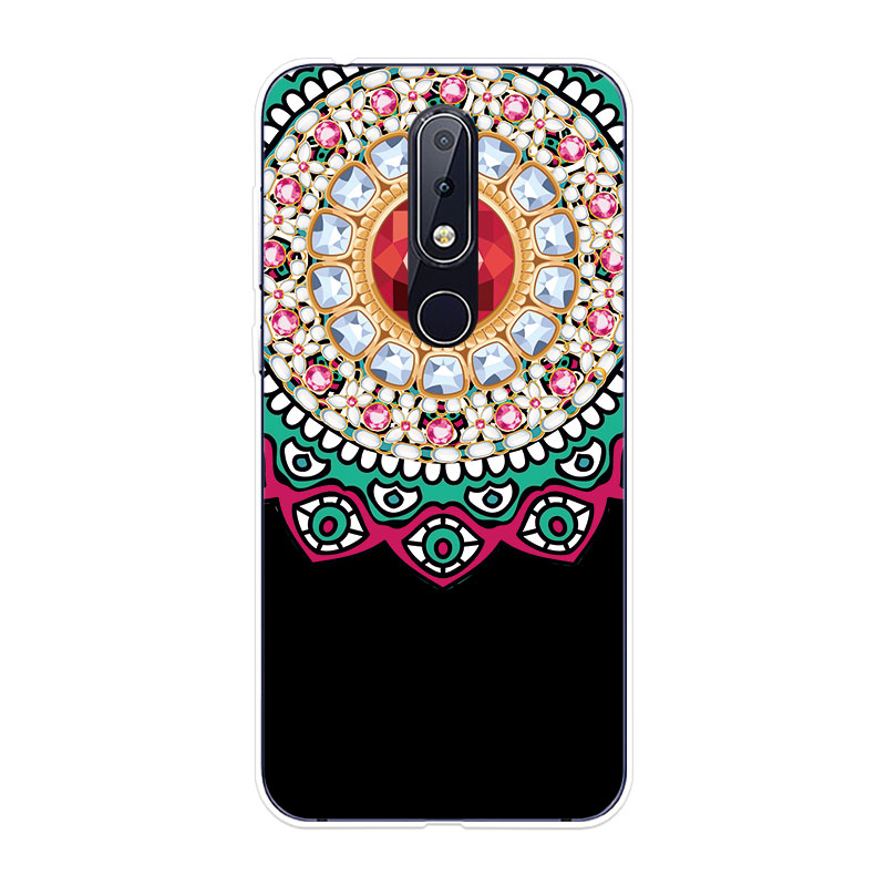 Nokia 6.1 7.1 Plus 8 8.1 X6 X7 Soft TPU Silicone Phone Case Cover Mandala 3