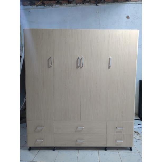 Tủ Nhựa Đài Loan 4 Cánh Màu Gỗ Sồi 105