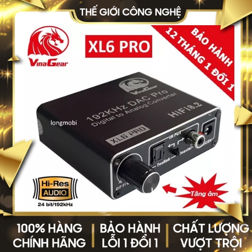 Bộ Chuyển Quang Optical Sang Audio VINAGEAR XL6 PRO Chính Hãng Cao Cấp,Có Nút Điều Chỉnh Âm Lượng