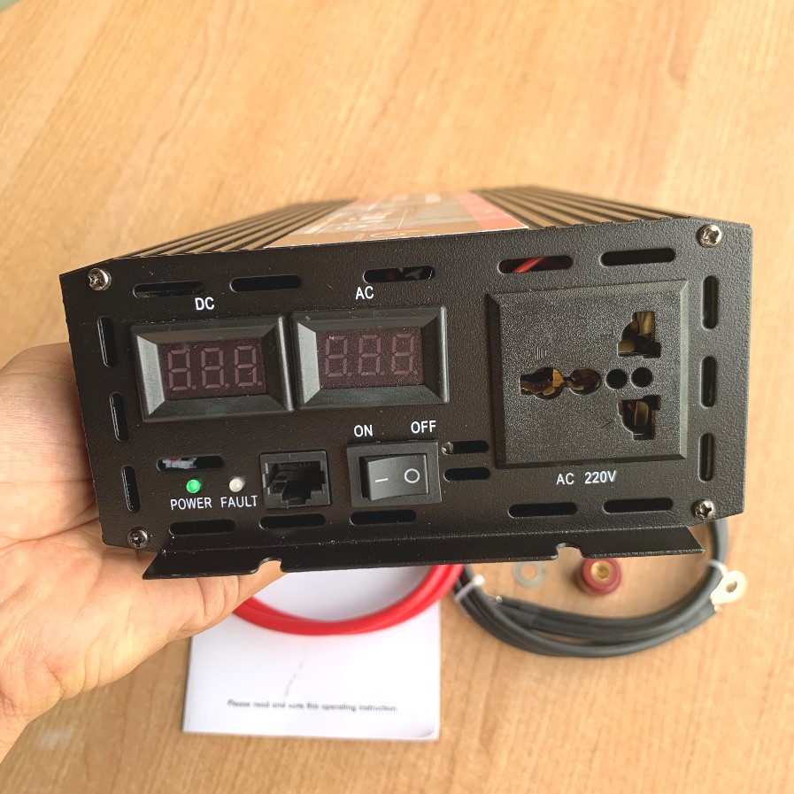 Bộ chuyển đổi kích điện ắc quy 12V lên 220V sóng Sin Chuẩn 2000W dùng tại gia đình, xe tải lớn, nhà xưởng