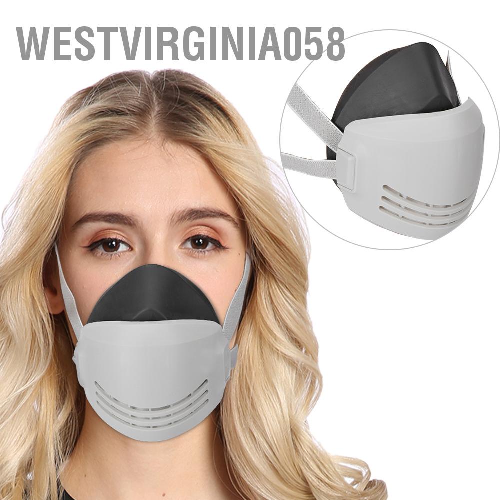 Westvirginia058 Rubber Dust Proof Respirator Mask Air Purifier Filter Protection