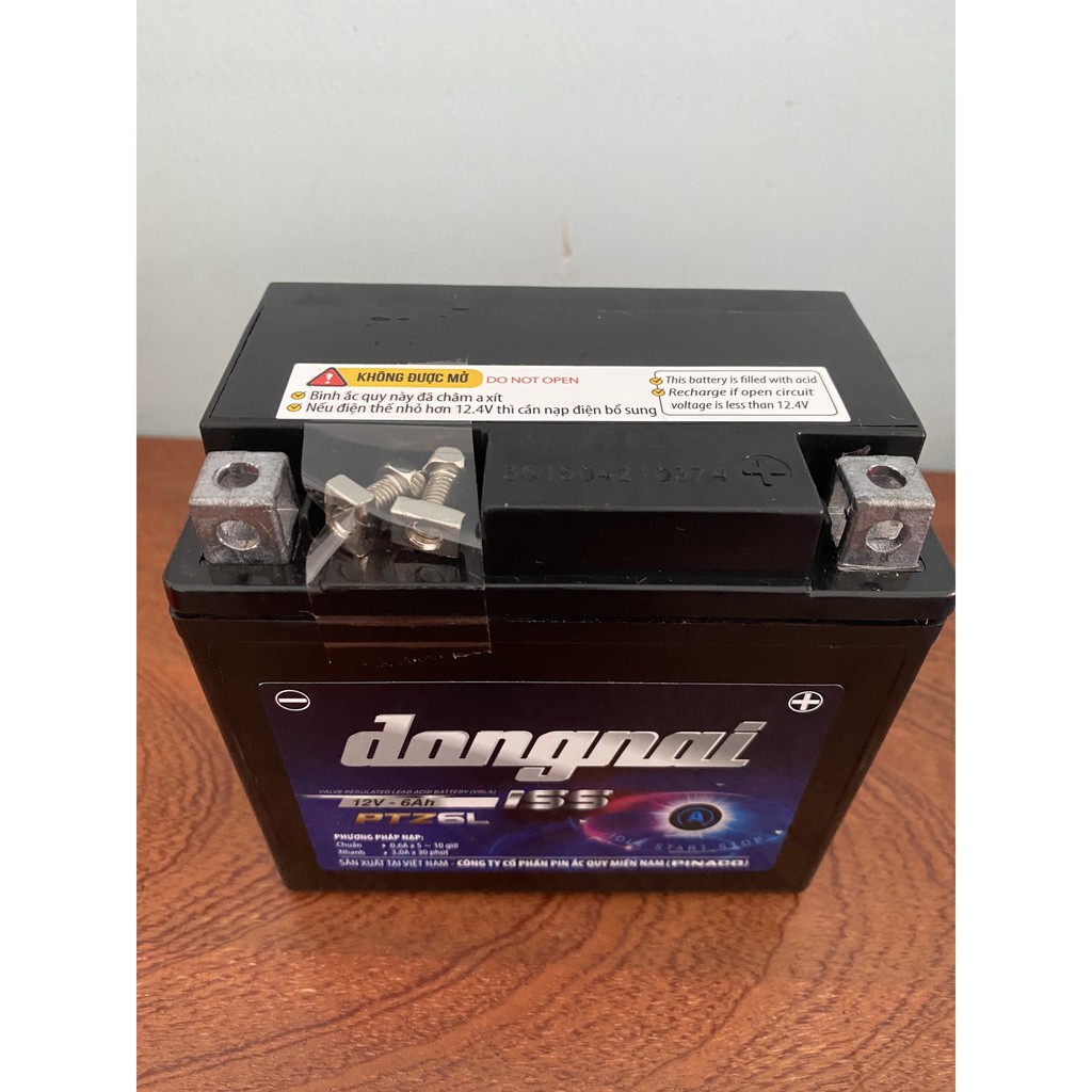 Bình ắc quy 12V Đồng Nai PTZ6L, 12V - 6Ah dùng cho các dòng xe SH Mode, AB 125, Lead 125, SH Việt ...
