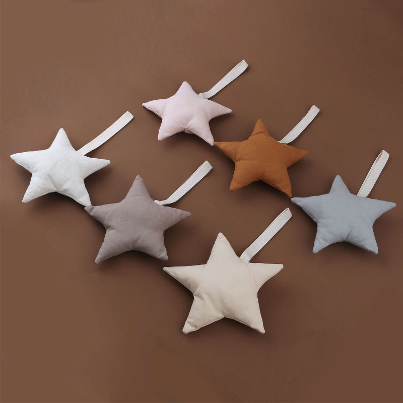 Dây Kẹp Núm Vú Giả Bằng Cotton Mềm Hình Ngôi Sao Trang Trí Cho Bé