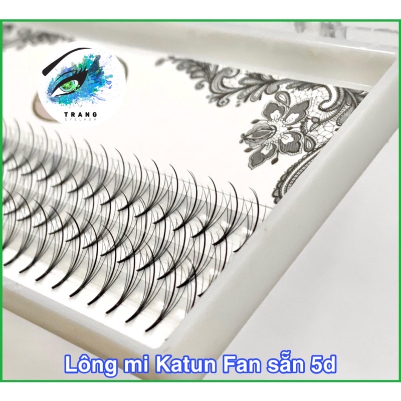 Lông Mi Trụ Katun Cao Cấp - Mi Wispy 5D 7D Độ Cong C D - Mi Fan Sẵn Katun