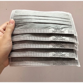 KHẨU TRANG Y TẾ SEN VIỆT, 4 LỚP, THAN HOẠT TÍNH, HỘP 50 CÁI