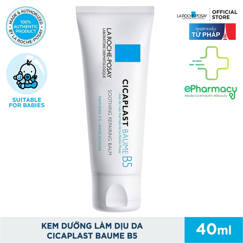 La Roche-Posay B5 Cream Cicaplast Baume  - Kem dưỡng B5 Soothing Repairing Balm làm dịu và phục hồi da 40ml