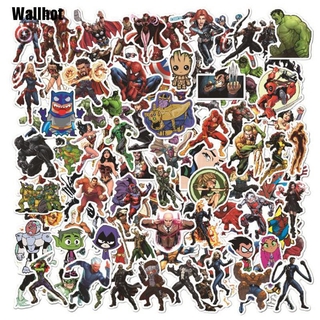 Bộ 104 Miếng Dán Trang Trí Laptop Hình Siêu Anh Hùng Marvel