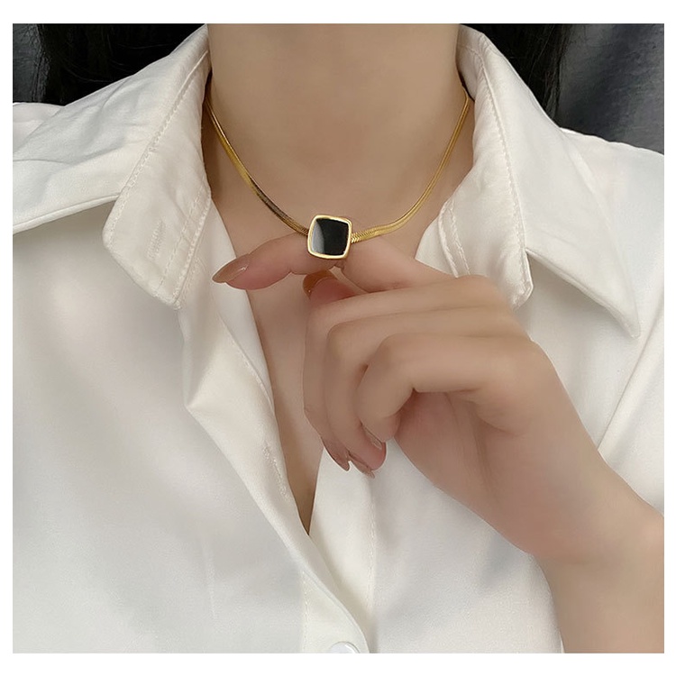 Dây chuyền vòng cổ nữ titan dây mì mặt vuông X7-308 - CAM KẾT KHÔNG GỈ, KHÔNG BAY MÀU - BẢO HÀNH 12 THÁNG