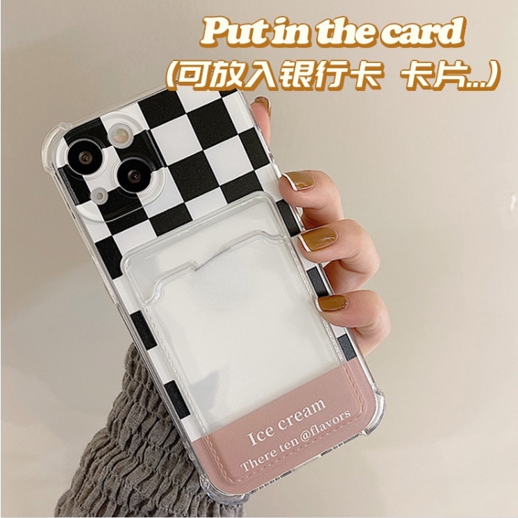 Ốp điện thoại mềm có ngăn đựng thẻ chống rơi cho iPhone 13 11ProMax/XR/xmax XS 13promax 7p/8p/13