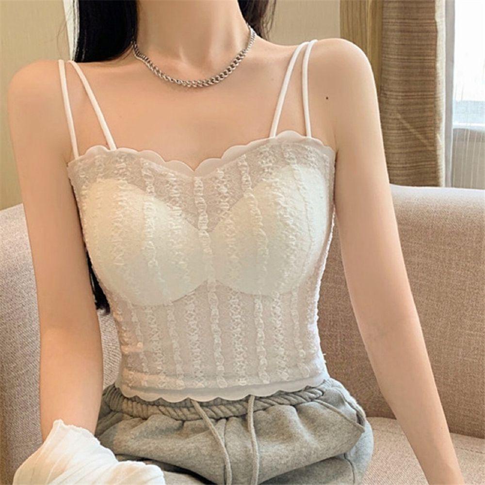 Mocho Áo Lót Ống Hai Dây Nhún Bèo Thoáng Khí Thời Trang Mùa Hè Cho Nữ