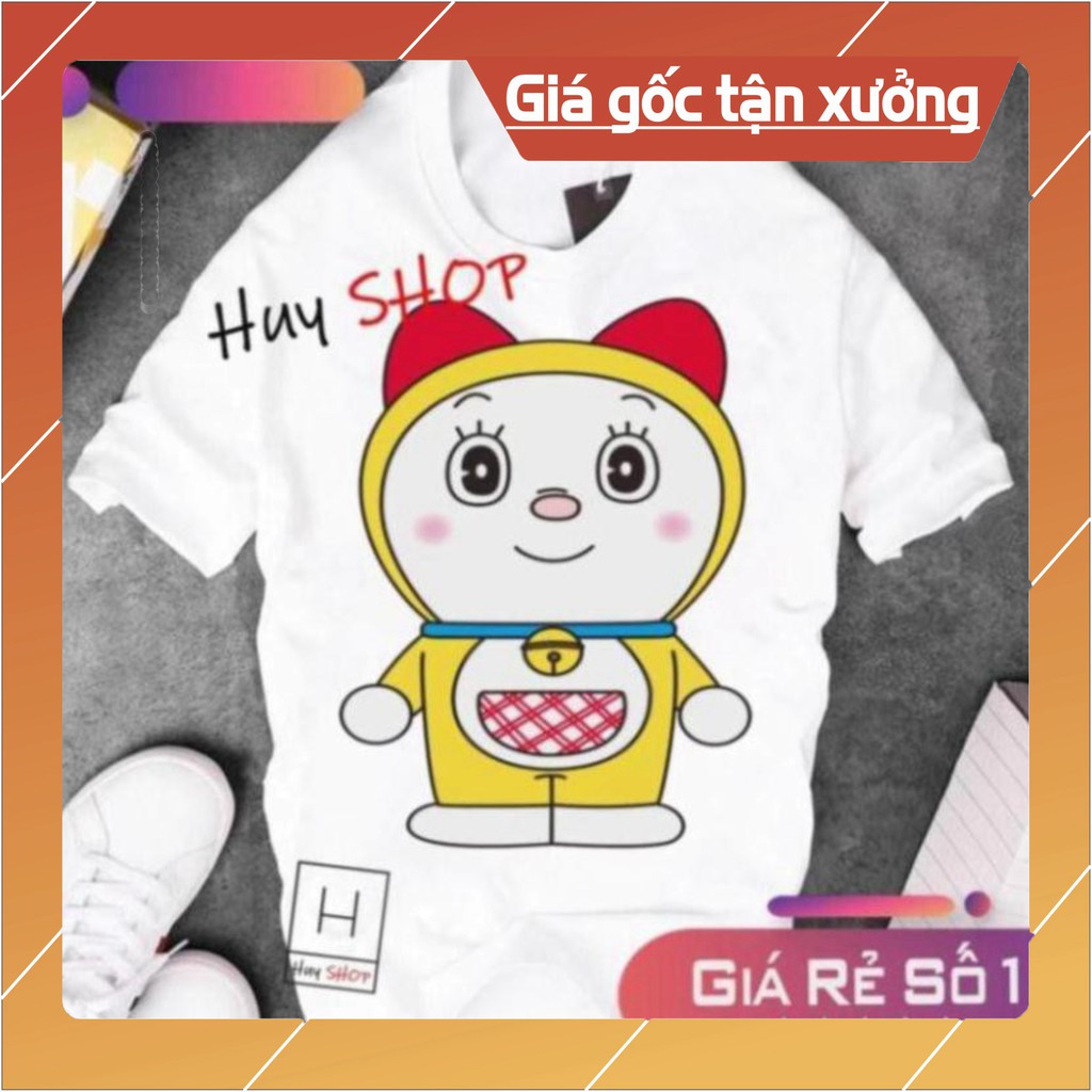 [FREESHIP] 🔥SIÊU PHẨM🔥 Áo Thun Doraemon Nữ Nam Trắng Full Size Cotton Mẫu Mới Áo thun Hàn Quốc Unisex - Áo thun tay lỡ