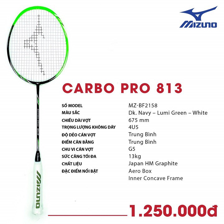 VỢT CẦU LÔNG MIZUNO CARBO PRO 813