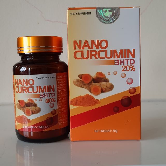 Nano curcumin 3htd 50g dạng lọ hàng mới sản xuất tháng 3 năm 2020