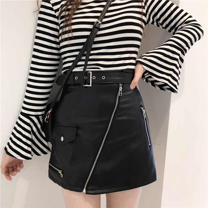 CHÂN VÁY DA PHỐI NỊT FORM CHUẨN (HÀNG DA CHẤT LƯỢNG) | BigBuy360 - bigbuy360.vn