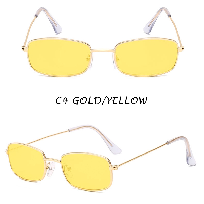 【HENGHA】【READY STOCK】Korean Design Retro Candy Color Small Metal Frame Sunglasses Women/Men