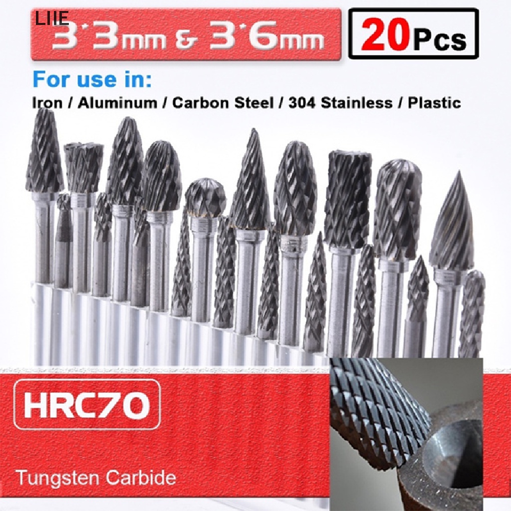 Bộ 20 Mũi Mài Hợp Kim 3 * 3mm & 3 * 6mm