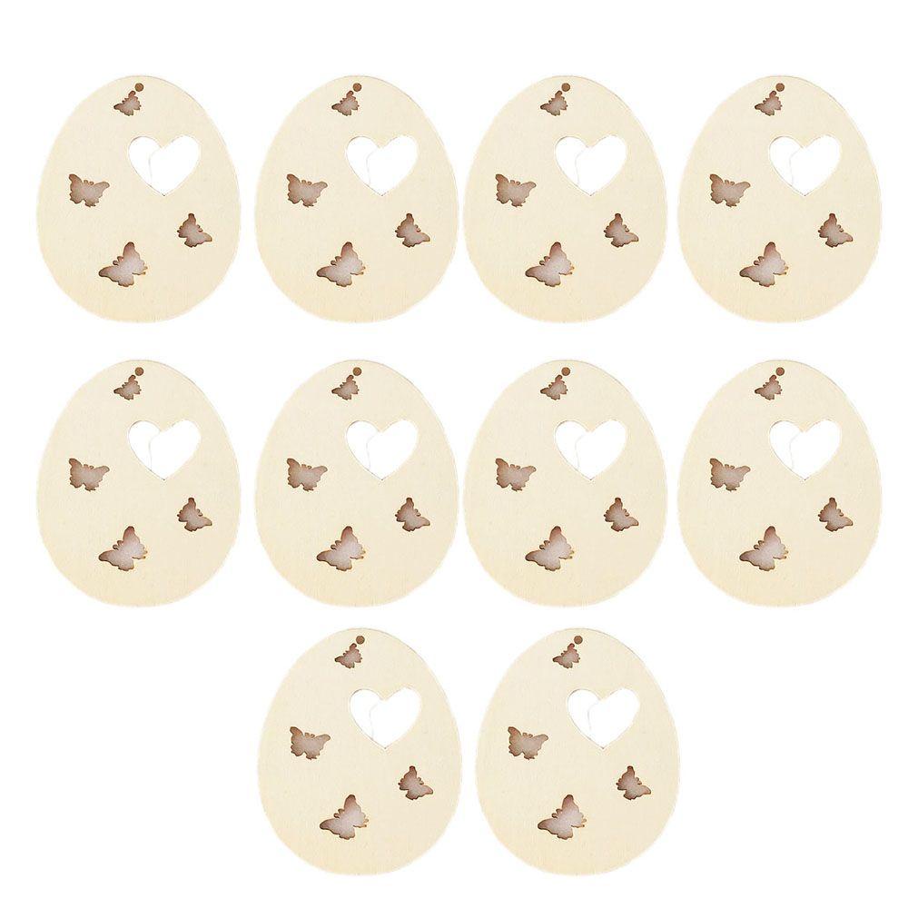 CONOPERY Bộ 10 Thẻ Treo Trang Trí Sổ Tay Hình Trứng Phục Sinh Chưa Hoàn Thiện