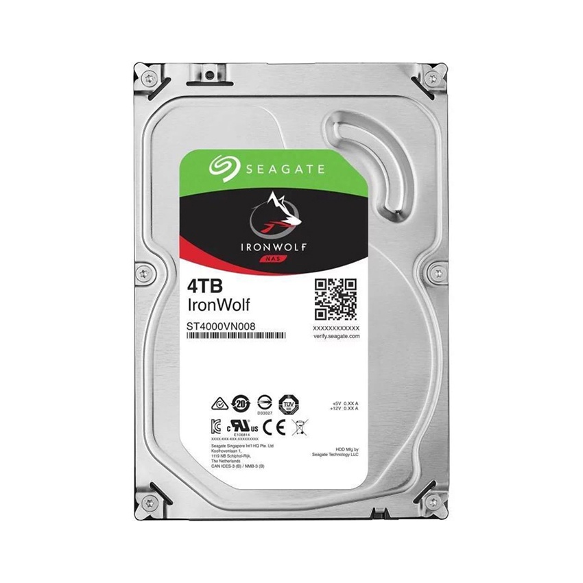 Ổ cứng HDD Seagate IronWolf 4TB 3.5 inch, 5900RPM, SATA3, 64MB Cache, new, chính hãng