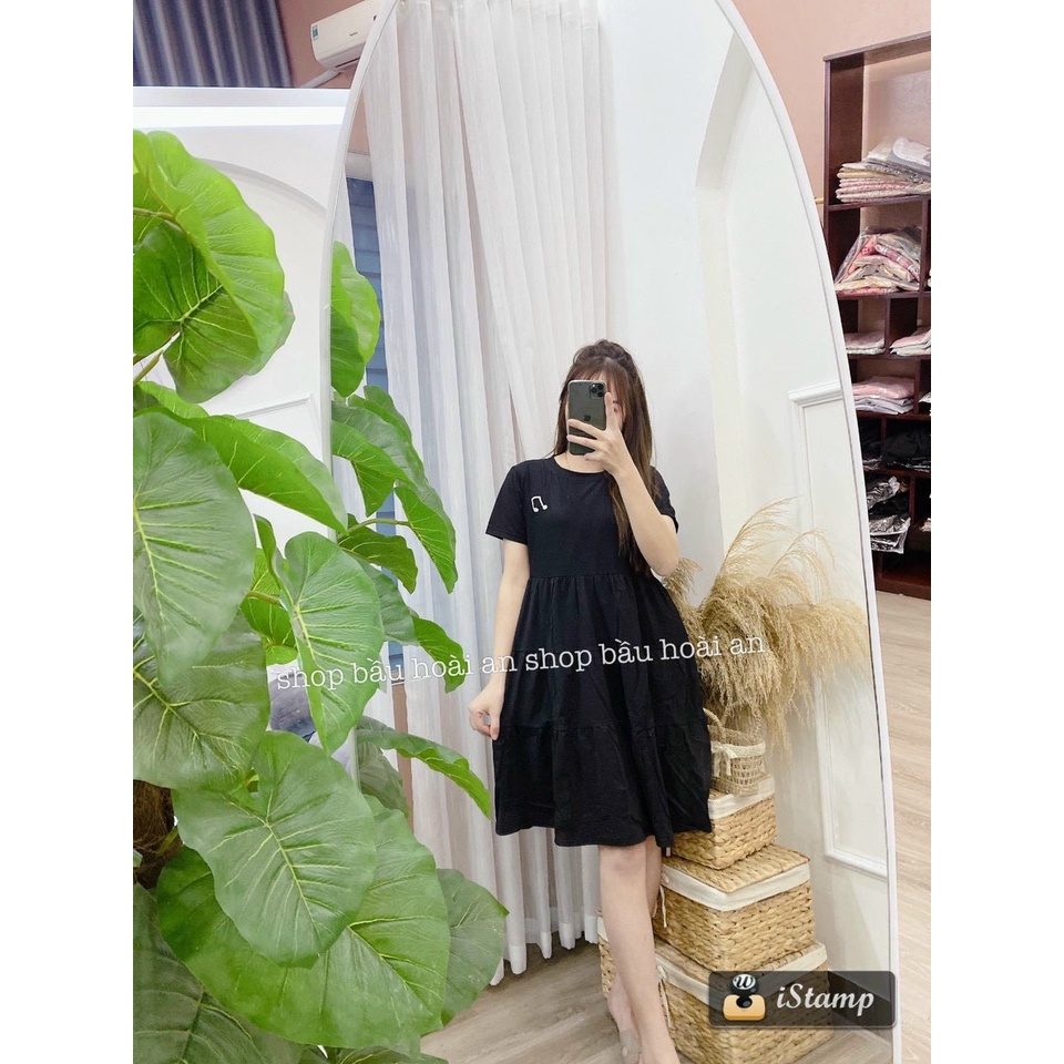 Váy bầu thiết kế nơ sau sang chảnh v68