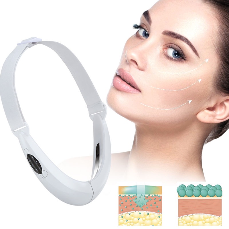 Đai nâng cơ mặt có đèn led photon massage  giúp nâng cơ tạo dáng chữ V chăm sóc da mặt