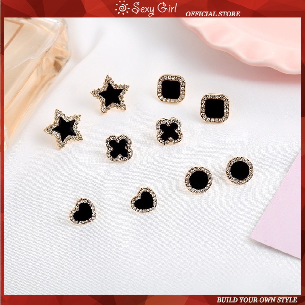 Bông Tai Mạ Bạc 925 Hình Học Thời Trang Gợi Cảm Cho Nữ