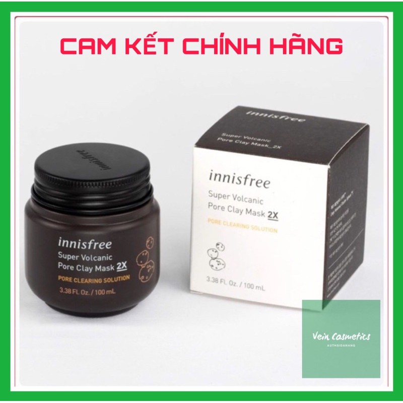 [HÀNG CÓ BILL]Siêu mặt nạ chăm sóc lỗ chân lông innisfree Super Volcanic Pore Clay Mask 2X 100ml