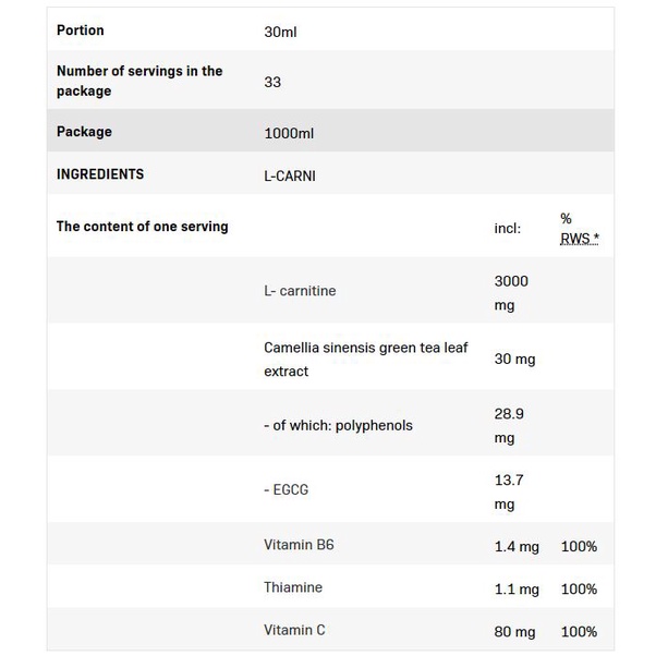 Allnutrition - L Carnitine 3000 - Chai TO 1 lit - Giảm mỡ hiệu quả