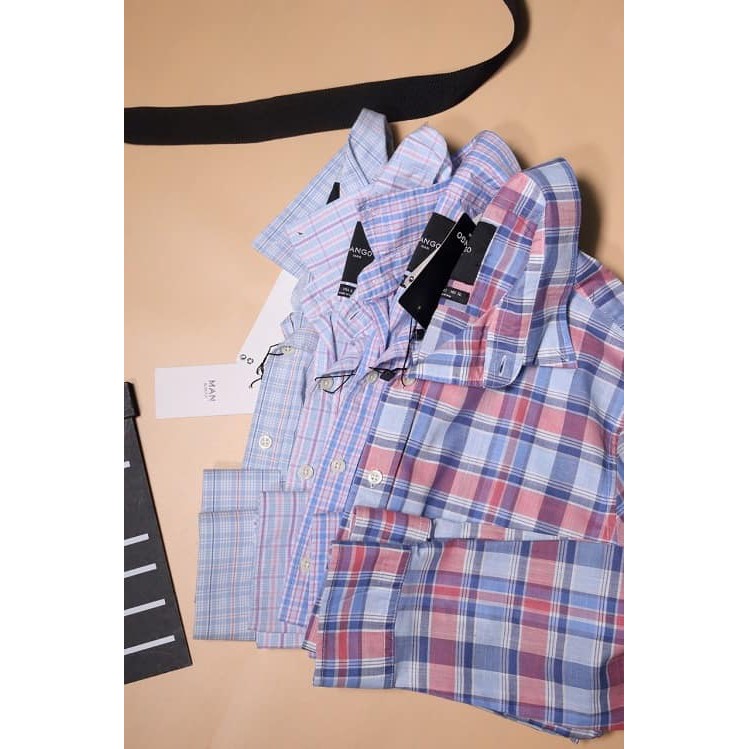 SƠ MI NAM SỌC CARO KẺ ĐỨNG