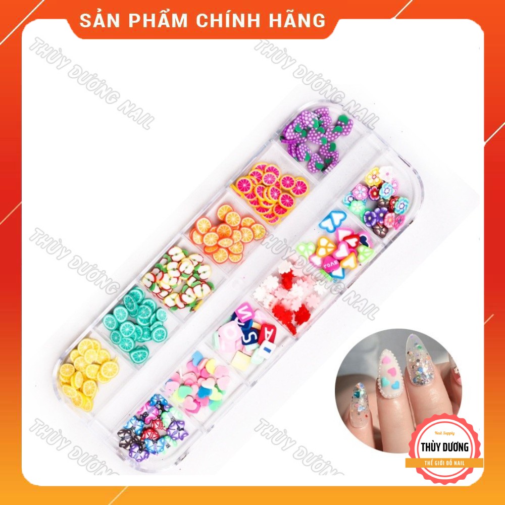 Set sáp 12 mẫu ẩn gel, ẩn bột trang trí móng