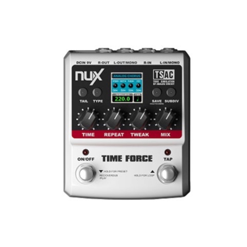 Phơ đàn guitar điện NUX TIME FORCE tạo tiếng Delay.