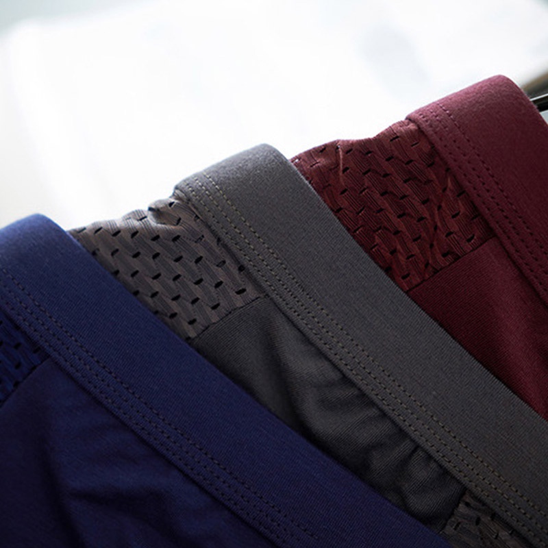 Quần lót boxer thể thao size lớn L-5XL dạng lưới thoáng khí cho nam