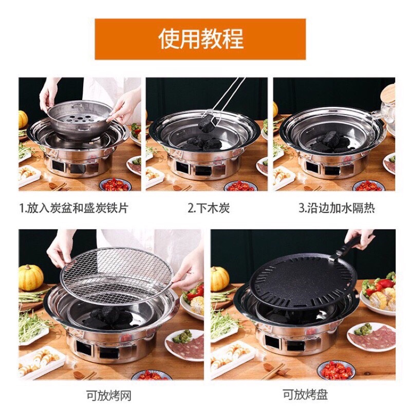 Bếp nướng than hoa âm bàn