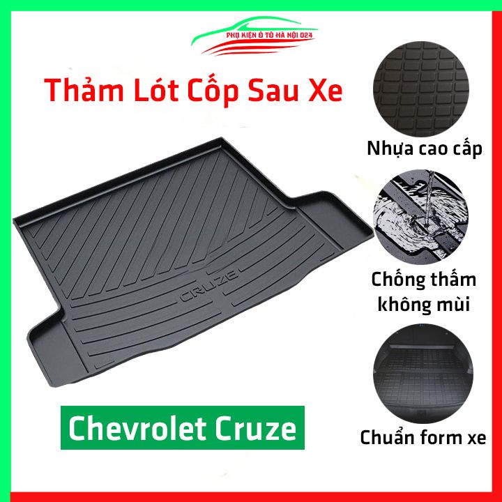 Thảm nhựa lót cốp Cruze 2009-2022 nhựa dẻo dày dặn đàn hồi tốt
