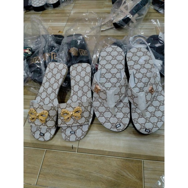 Sandal cặp gắn nơ