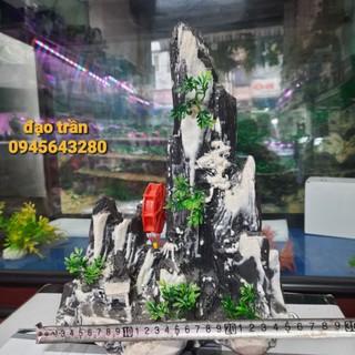 Hòn non bộ (nhựa đúc)--trang trí bể cá