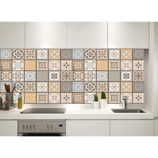 Decal gạch bông cổ điển dán bếp - decal dán nhà tắm - khổ 200x60cm - hn decor