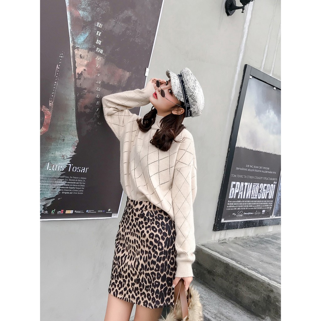 ( Sẵn ) Chân váy chữ A da beo lưng cao siêu đẹp | BigBuy360 - bigbuy360.vn