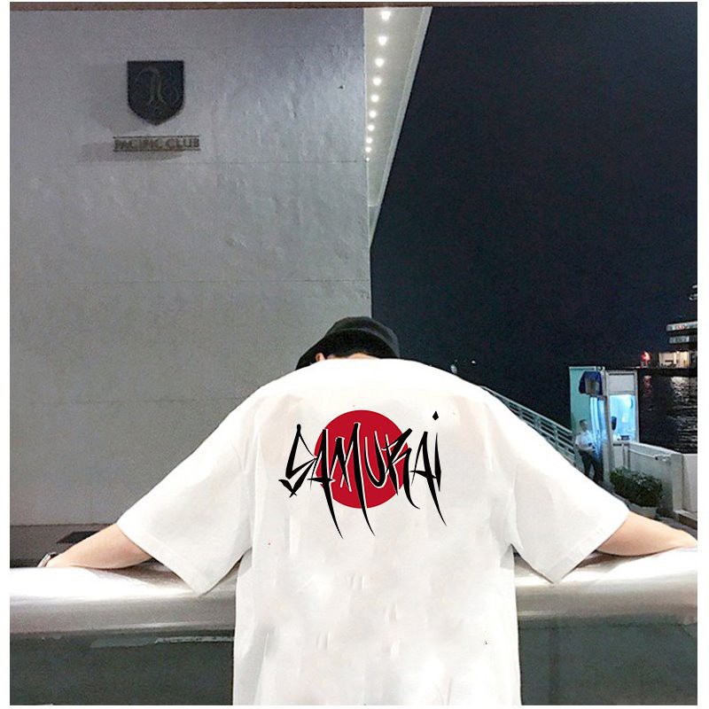 Áo thun unisex độc lạ Samurai form rộng vải dày mịn 2019T1865