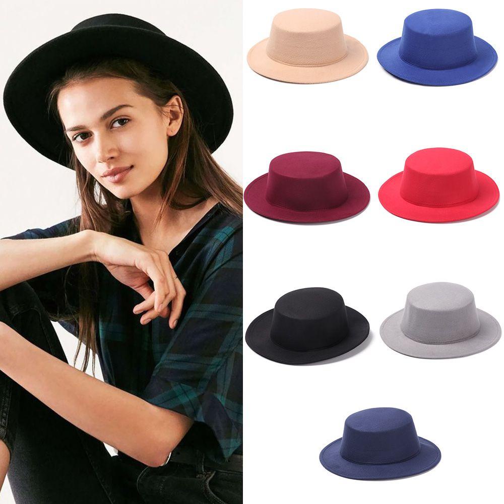 Mũ Cao Bồi Vải Len Vành Rộng Thời Trang Thu Đông Cho Nam Và Nữ