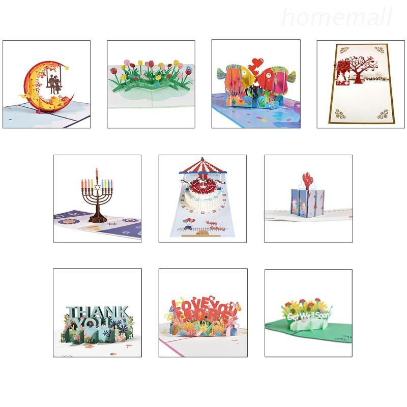 HO 3D Get Well Soon Card Pop-Up Flowers Greeting Card Sympathy Mothers Day Wedding Anniversary Birthday Postcards with Envelope