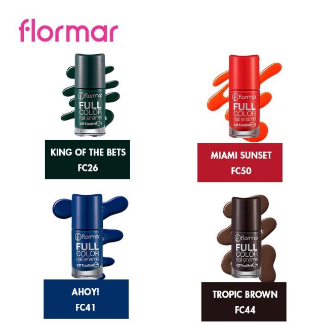 Sơn móng tay Flormar Full Color Nail Enamel màu Miami Sunset.